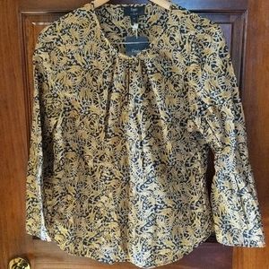 COPY - JCrew Drake's giraffe long sleeve blouse, 10